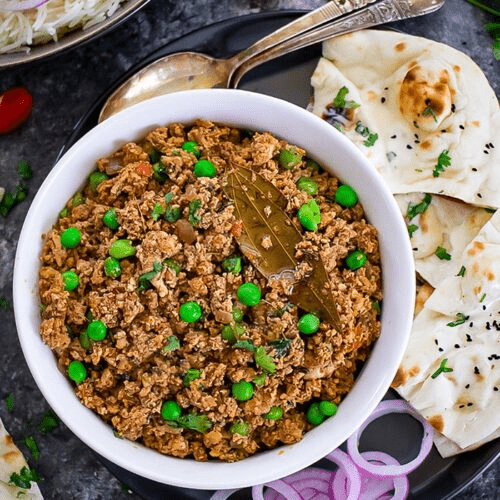 Keema Mattar Balti min